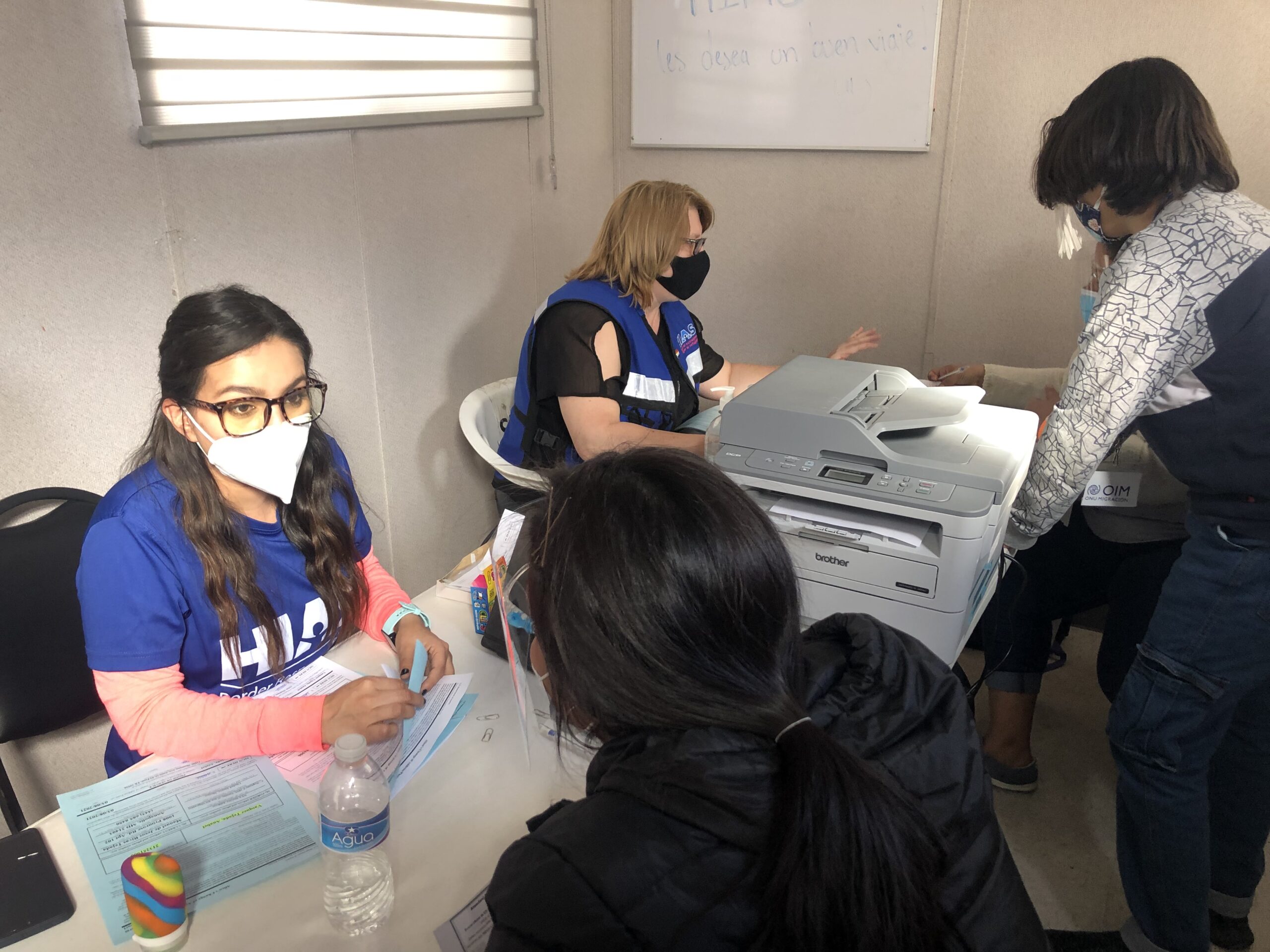 Suz Kenney-Pfalzer, HIAS Director, Border & Asylum Network, visits HIAS Mexico Juarez location as MPP begins unwinding and asylum seekers are allowed to enter the U.S. again.