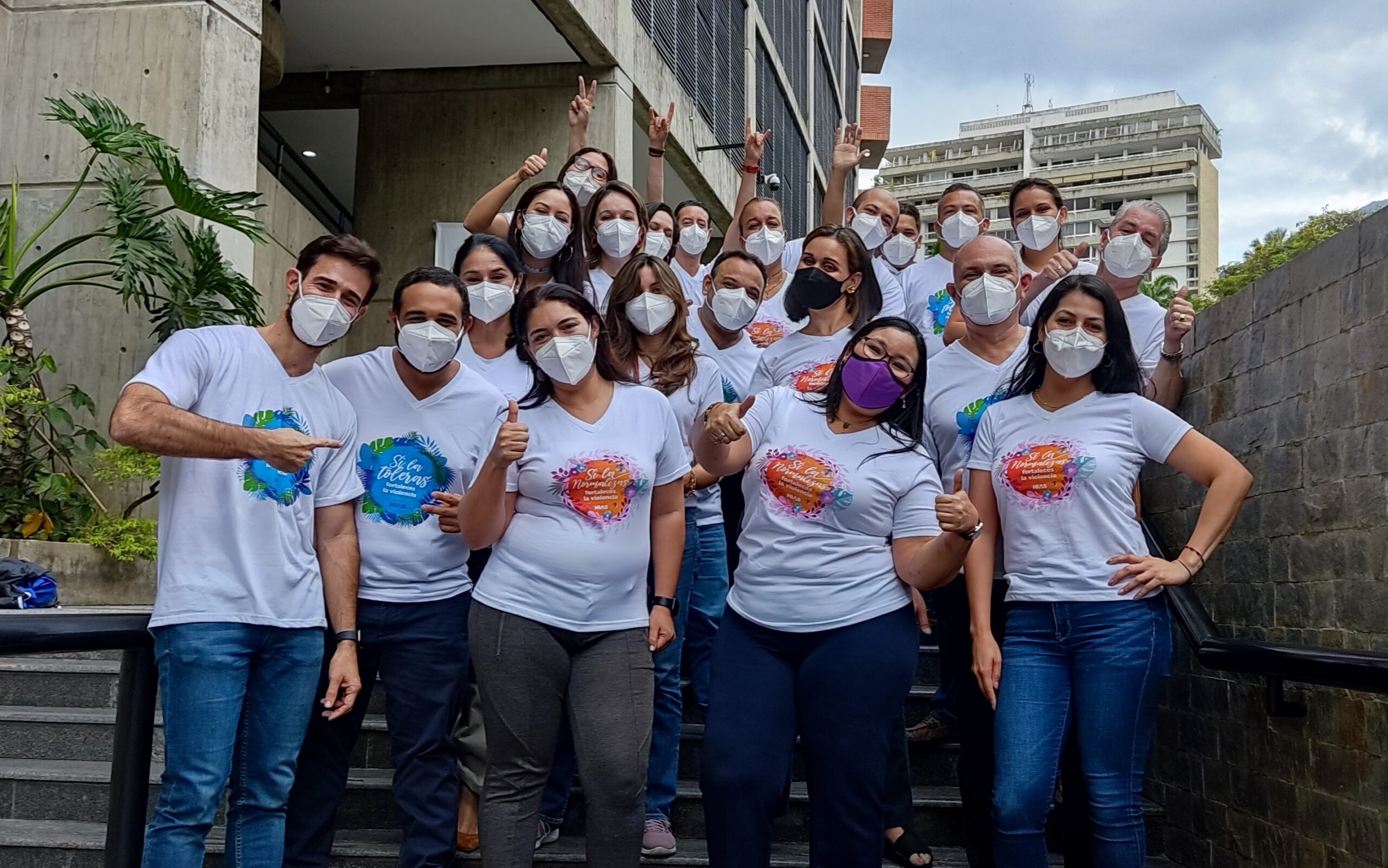 HIAS Venezuela staff commits to #EndGBVTogether during the 16 Days of Activism in December 2021. (HIAS Venezuela)
