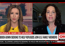 Melanie Nezer on CNN: U.S. Shares Responsibility for Accepting Ukrainian Refugees