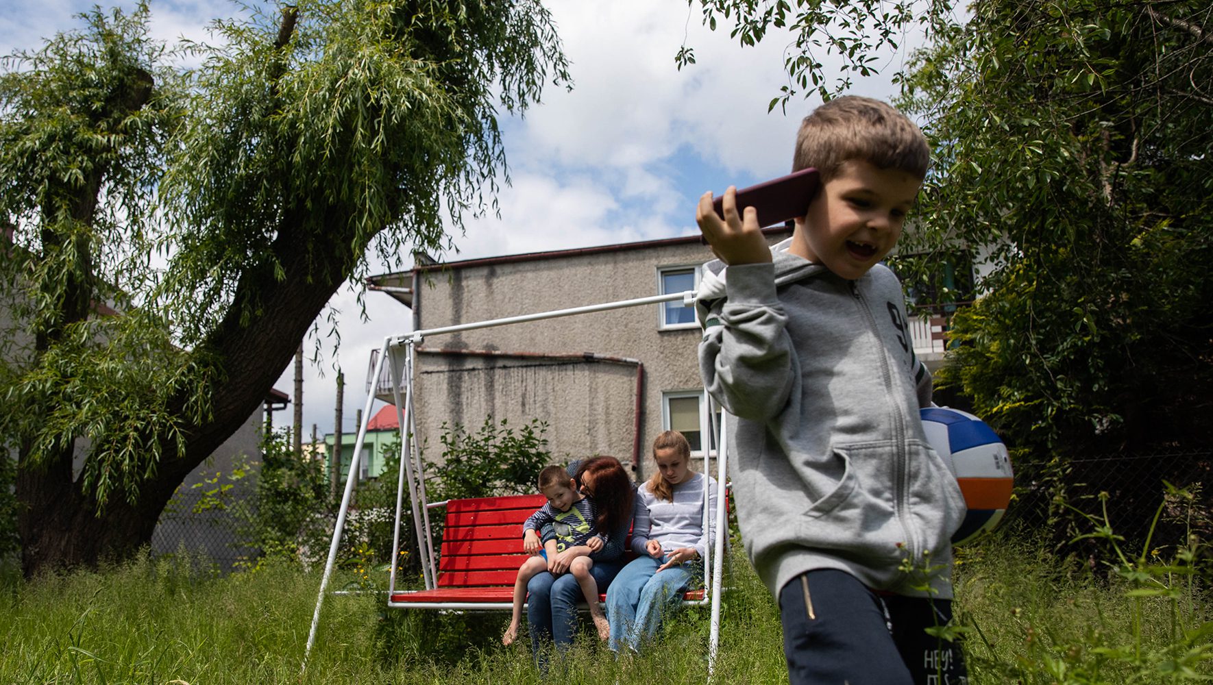 children with disabilities playing