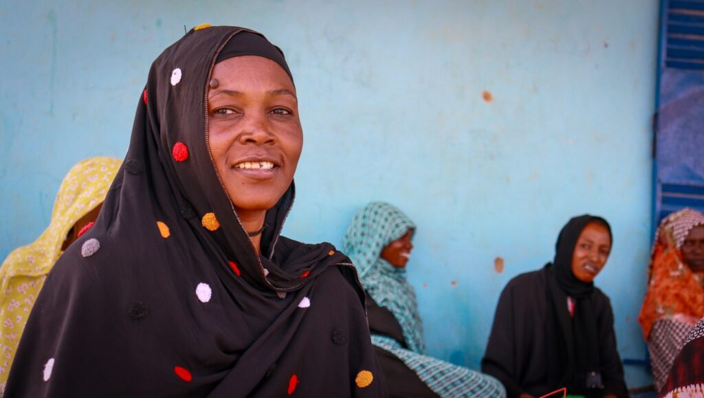 Souad participates in HIAS Chad activities, with the support of GFFO, providing mental health care and protection services at the Women and Girls Center in Farchana refugee camp in eastern Chad in June 2026 (Saam Kouakaine for HIAS).