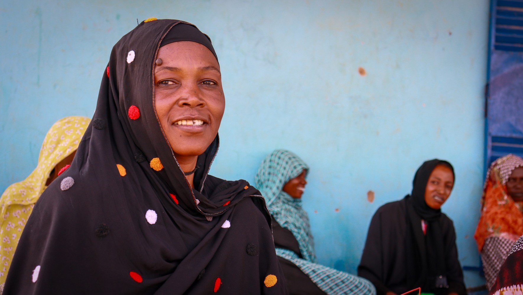 Souad participates in HIAS Chad activities, with the support of GFFO, providing mental health care and protection services at the Women and Girls Center in Farchana refugee camp in eastern Chad in June 2026 (Saam Kouakaine for HIAS).