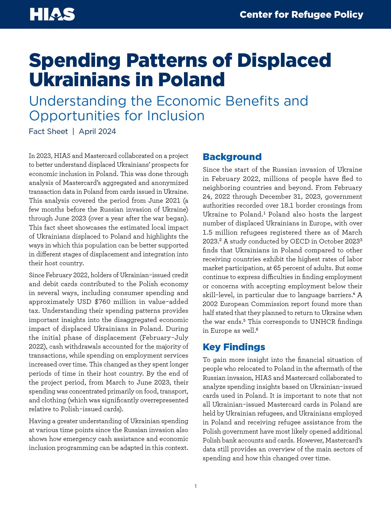 Spending Patterns of Displaced Ukrainians in Poland