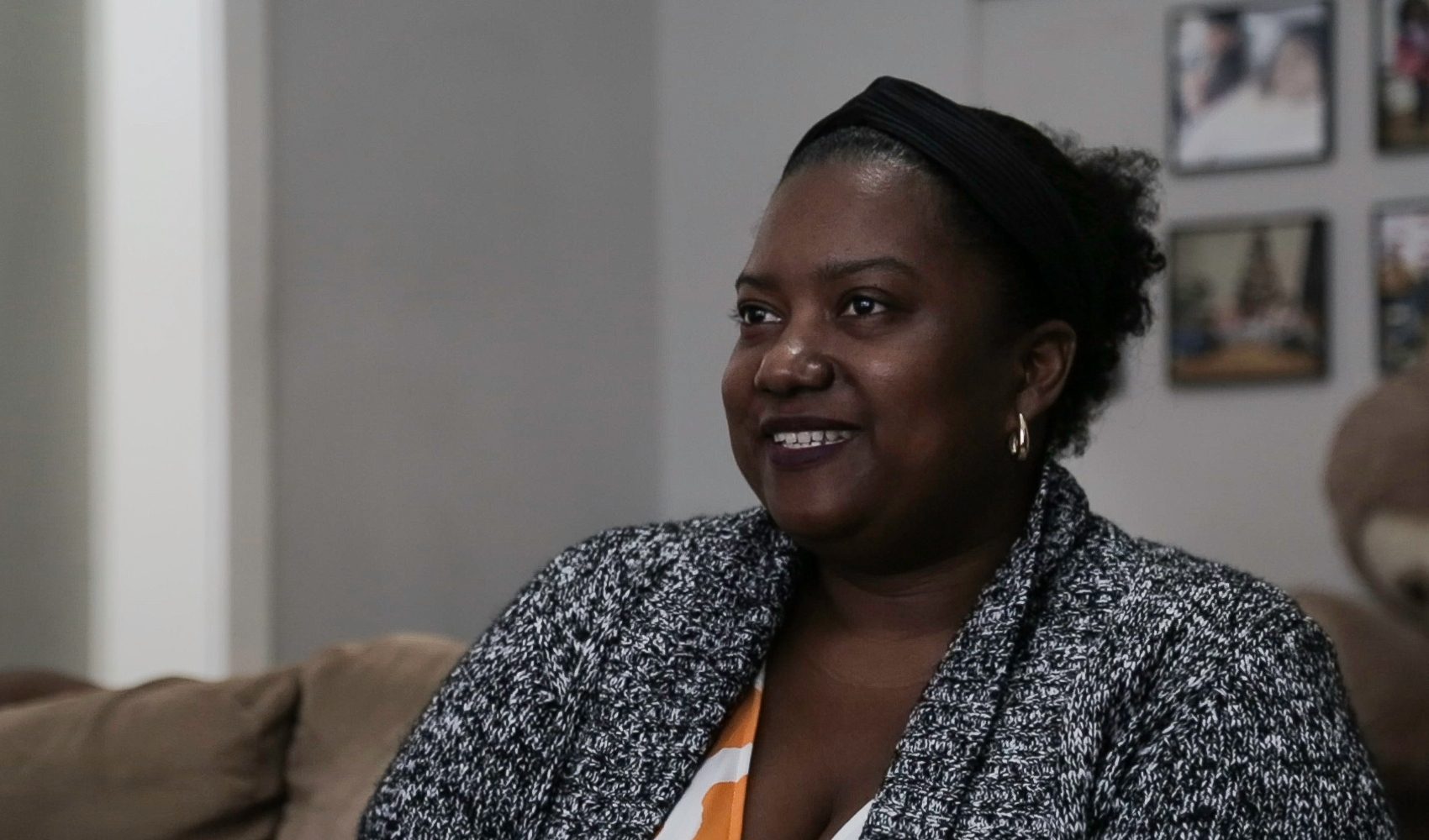 A woman discusses her experience.