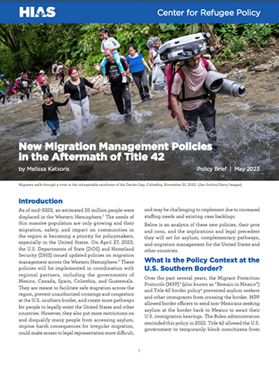 New Migration Management Policies in the Aftermath of Title 42
